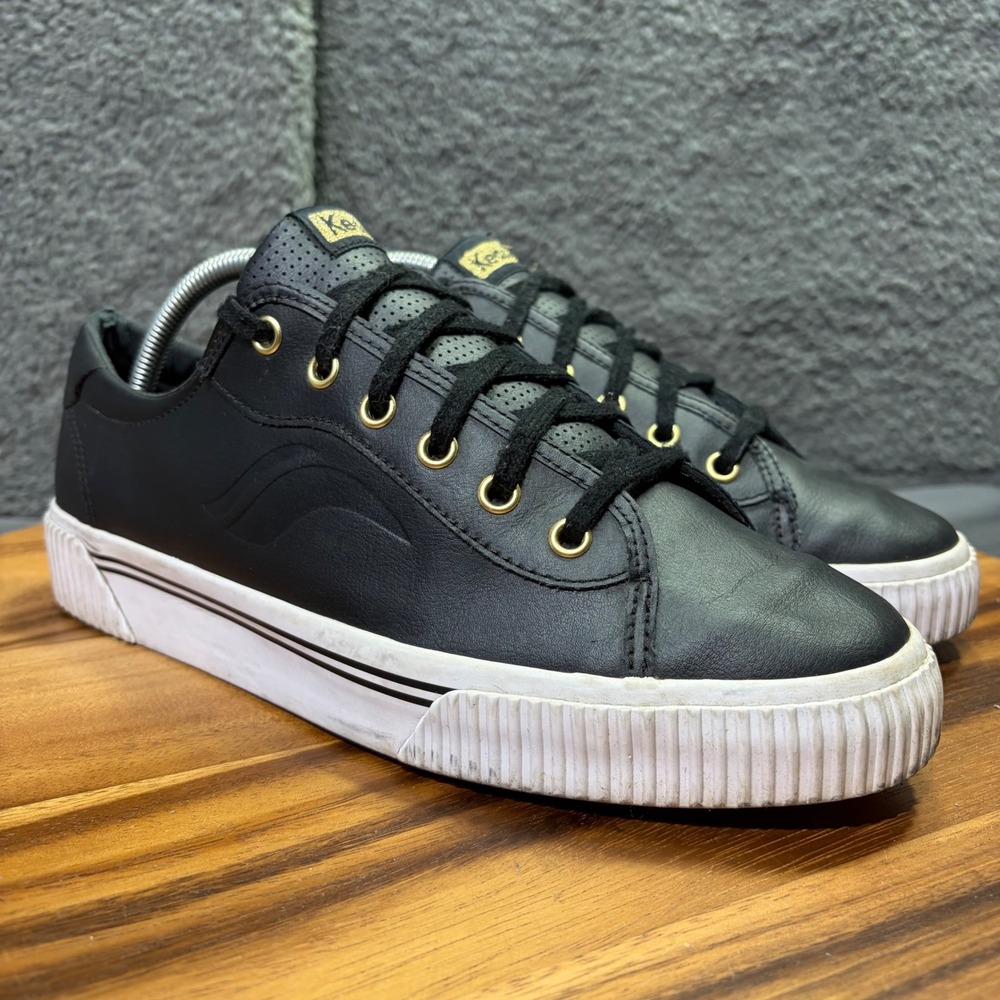 Keds Jump Kick Duo Black Leather Platform Sneakers WH64947 Womens 11 - Picture 3 of 12